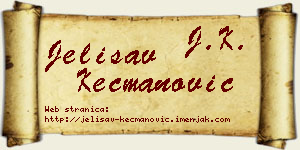 Jelisav Kecmanović vizit kartica